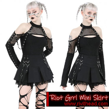 Riot Grrrl Punk Rock Mini Skirt