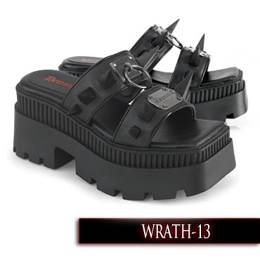 Demonia WRATH-13 Spikey Platform Sandals