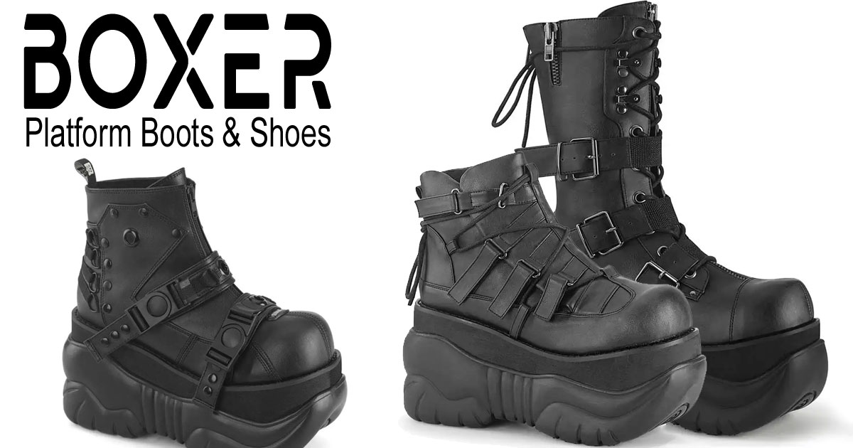 Demonia Boxer Platform Boots and Shoes Collection | Rivithead