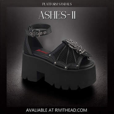 Ashes-11 Demonia Gothic Platform Sandals