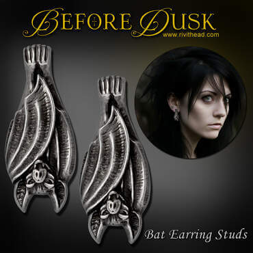 Before Dusk Bat Earrings by Alchemy