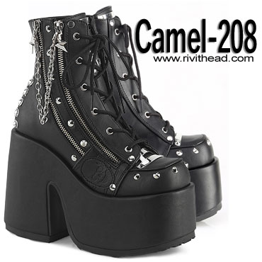 Demonia Camel-208 womens platform boots