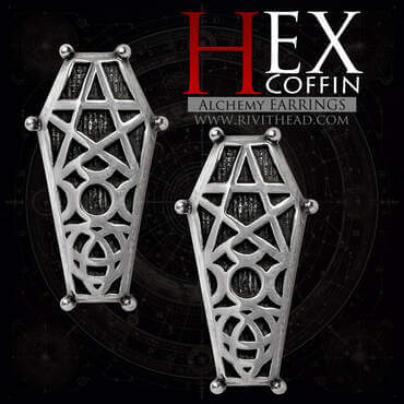 Hex Coffin Earrings from Alchemy of England