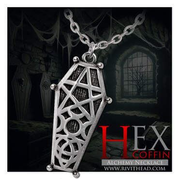 The Hex Coffin - Pewter Necklace