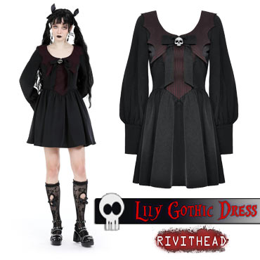 Lily Bat wing Gothic Dress