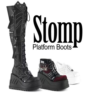 Demonia Stomp Platform Boots Collecion