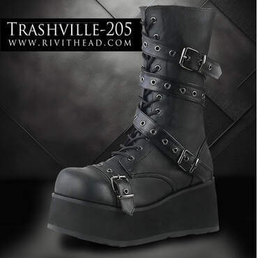 Demonia Trashville-205 mens platform boots