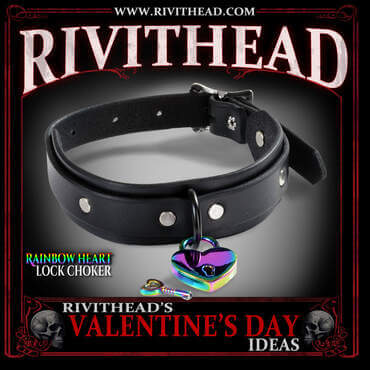 Valentines day idea  - rainbow heart lock choker