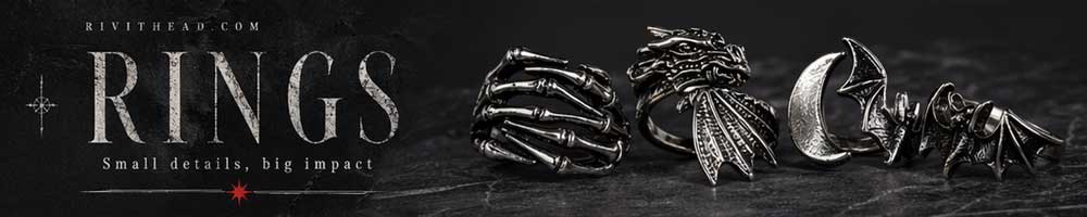 Alchemy goth rings