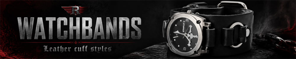 Black Leather Watchbands