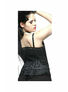 Back view of Interlaced Corset in black with lace detailing and structured panels