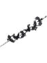 Flocking Ravens Bracelet with black metal raven silhouettes linked together, adjustable chain clasp