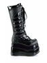 BEAR-205 Black Hologram Platform Boots