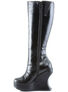 BRAVO-100 Black Wedge Boots
