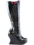 BRAVO-100 Black Wedge Boots