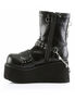 CLASH-430 Black Chain Boots