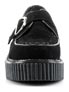 CREEPER-118 Black FauxSuede Creepers