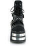 DAMNED-116 Black Canvas Platform Boots