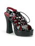 DEMON-17 Black Laceup Heels