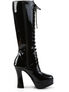 ELECTRA-2020 Black Patent Knee High Boots