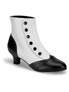 FLORA-1023 White Victorian Boots