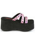 FUNN-19 Pink hologram Platform Sandals