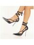 HEAT-06  Spike Black Heels
