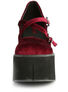 KERA-10 burgundy maryjane platform shoes