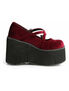 KERA-10 burgundy maryjane platform shoes
