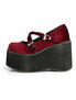 KERA-10 burgundy maryjane platform shoes