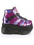 NEPTUNE-100 Purple Glitter Platform Shoes