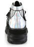 NEPTUNE-100 Silver Glitter Platform Shoes