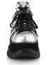 NEPTUNE-100 Silver Glitter Platform Shoes