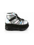 NEPTUNE-100 Silver Glitter Platform Shoes