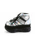 NEPTUNE-100 Silver Glitter Platform Shoes