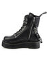 REBEL-52 Platform Combat Boots with Heart Charm