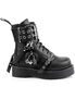 REBEL-52 Platform Combat Boots with Heart Charm