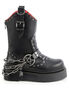 REBEL-56 Women's Skull Cowboy Combat Platform Boots