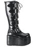 RIPSAW-518 Black Buckle Boots