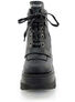 SHAKER-37 Black Wedge Platform Ankle Boots