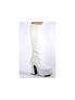SLICK-100 White PU Platform Boots
