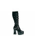 SLUSH-249 Black Patent Boots - Clearance