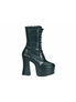 SLUSH-62 Black Laceup Platforms