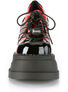 STOMP-08 Red and Black Platform Shoes