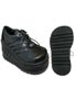 STOMP-08 Black Platform Shoes