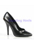 SEDUCE-420 Black Leather Pumps