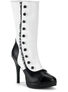 SPLENDOR-130 Black White Boots