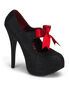 TEEZE-04G Black Glitter Heels