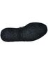 Bottom view of V-CREEPER-509 Black PU Creepers showing textured black rubber sole and oval logo detail