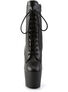 ADORE-1020 Black Leather Platform Boots